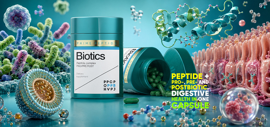 Prime Peptide® Biotics: ein Peptidkomplex und ein „Drei-in-Eins“-Biotiksystem für die Verdauungsgesundheit