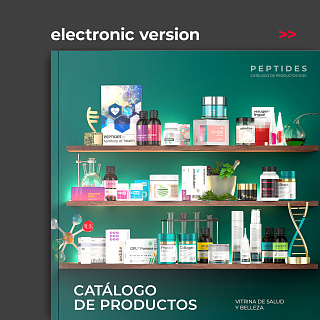 Produktkatalog Peptide 2025. Elektronische Version auf Spanisch