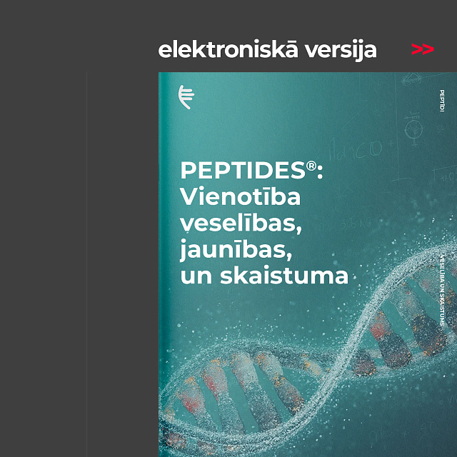 PEPTIDES® – Pressemappe. Elektronische Version auf Lettisch